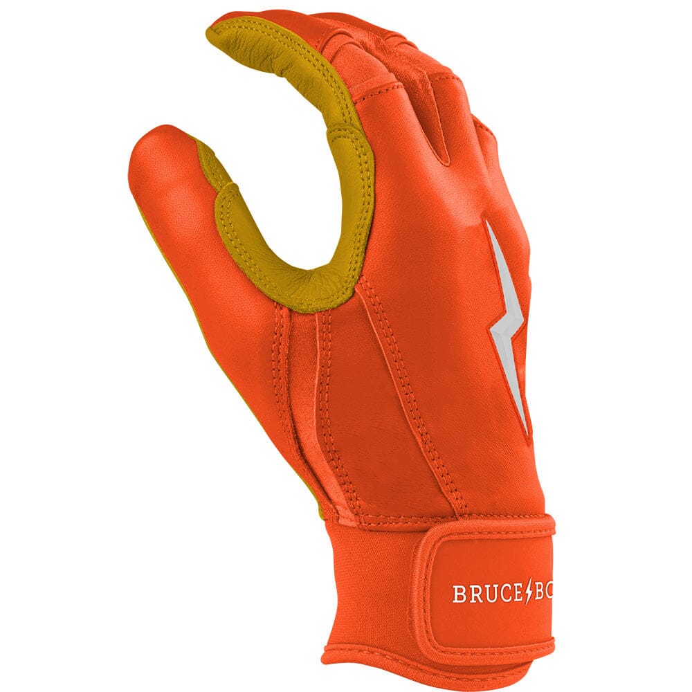 PREMIUM PRO Short Cuff Batting Gloves | ORANGE- thumb 5