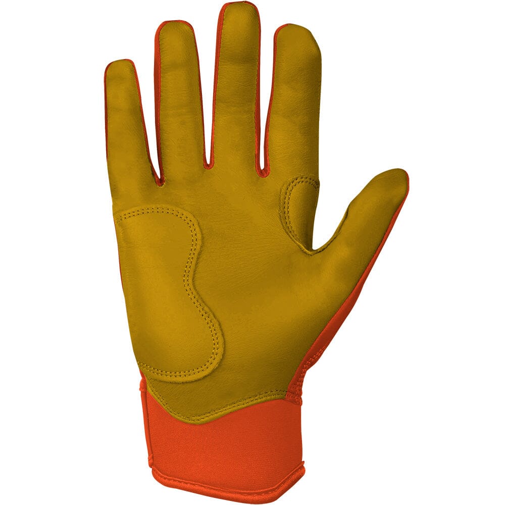 PREMIUM PRO Short Cuff Batting Gloves | ORANGE- quickbuy