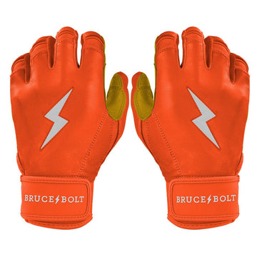 PREMIUM PRO Short Cuff Batting Gloves | ORANGE - 1