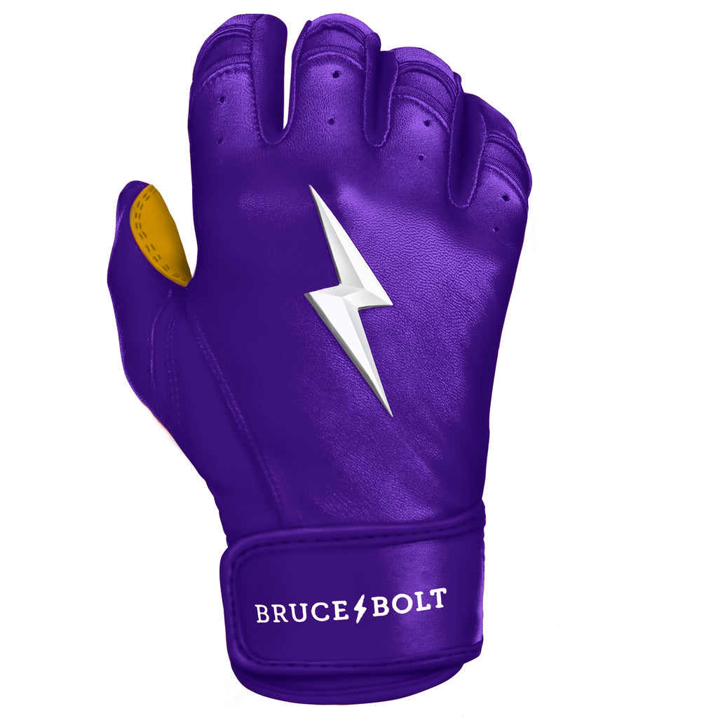 PREMIUM PRO Short Cuff Batting Gloves | PURPLE- thumb 7