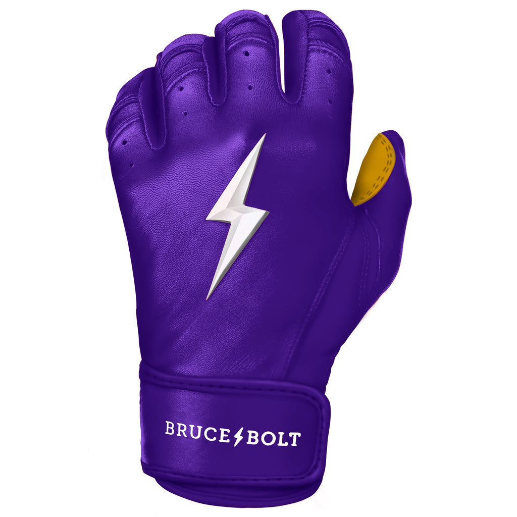 PREMIUM PRO Short Cuff Batting Gloves | PURPLE- thumb 6