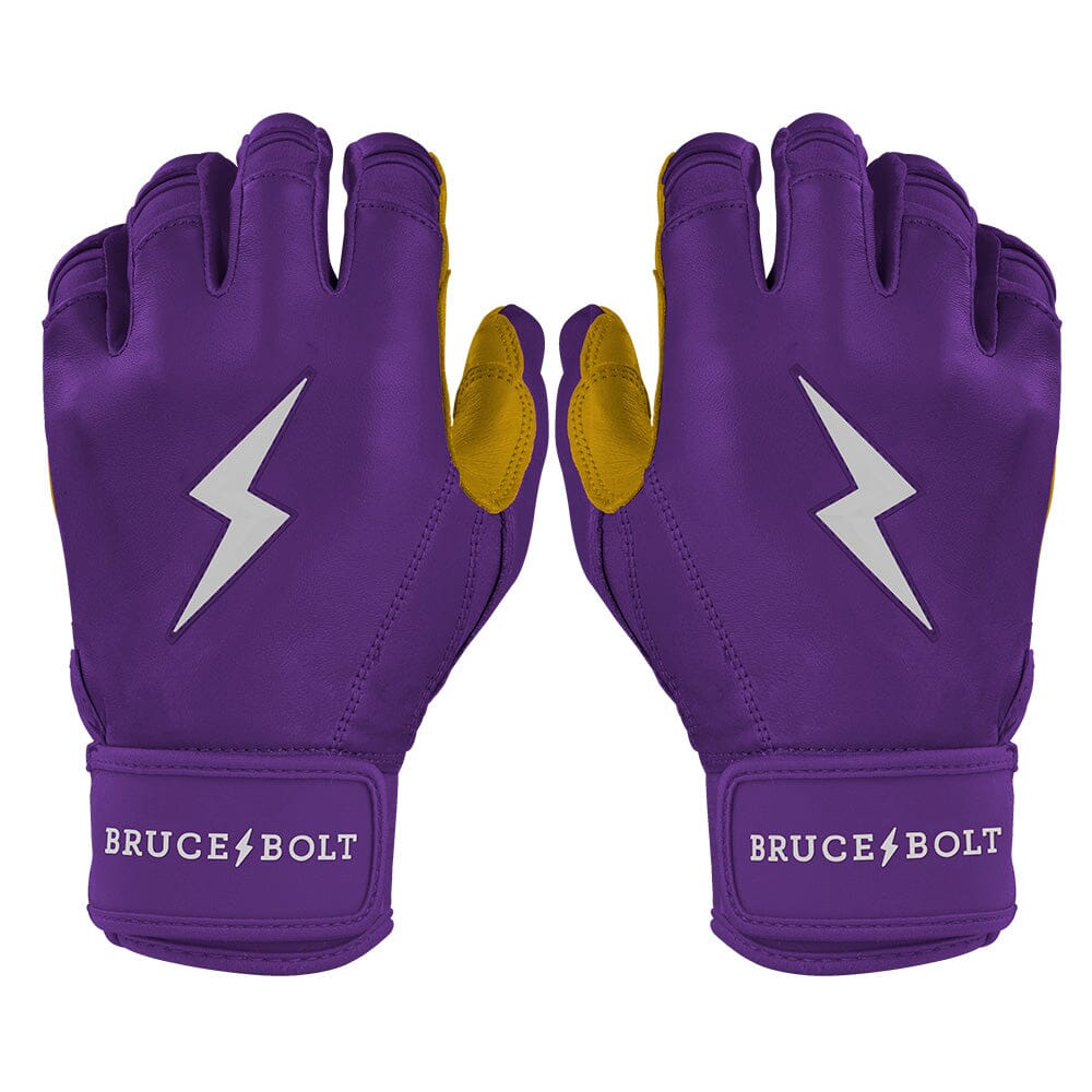PREMIUM PRO Short Cuff Batting Gloves | PURPLE- quickbuy