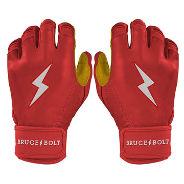 PREMIUM PRO Short Cuff Batting Gloves | RED - 1