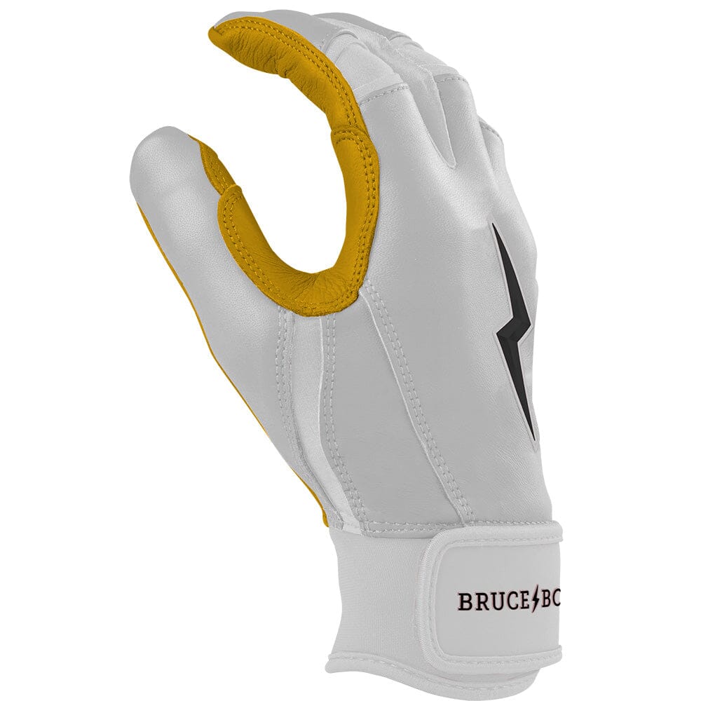 PREMIUM PRO Short Cuff Batting Gloves | WHITE- thumb 5