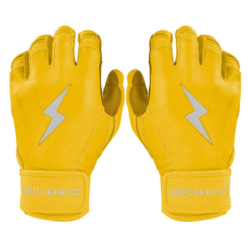 PREMIUM PRO Short Cuff Batting Gloves | YELLOW - 1
