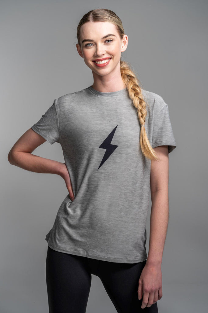 Women's "BOLT" SuperSoft T-Shirt | Grey- quickbuy