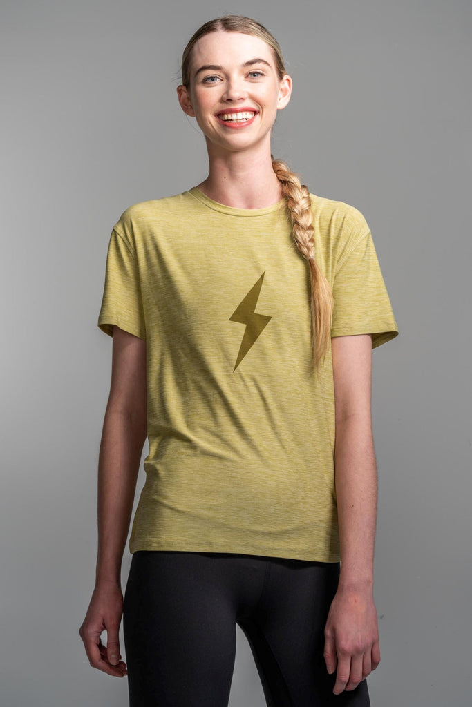 Women's "BOLT" SuperSoft T-Shirt | Leek Green- quickbuy